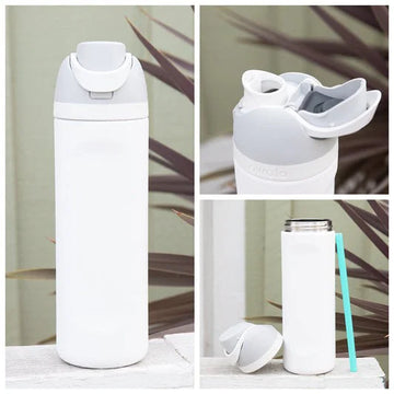 32oz Insulated Water Flask with Straw Lid Large Capacity