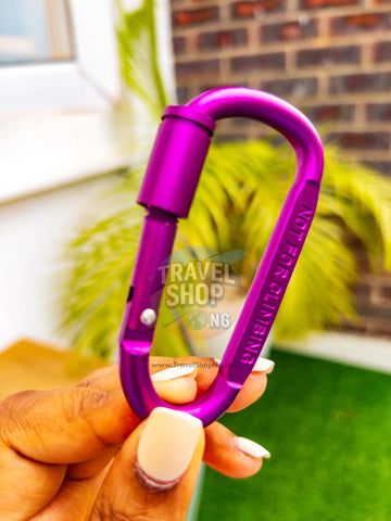 8cm D-Shape Lockable Aluminum Carabiner | Travel Essential