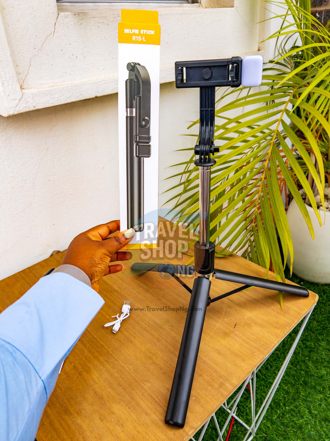 Selfie Stick & Phone Tripod | Remote & Light Included