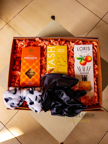 Soft Landing Gift Box for Her | Tea, Diffuser and Shortbread