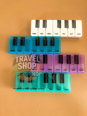 Piano Pill Organizer | 7 Compartments, Mini Piano Design