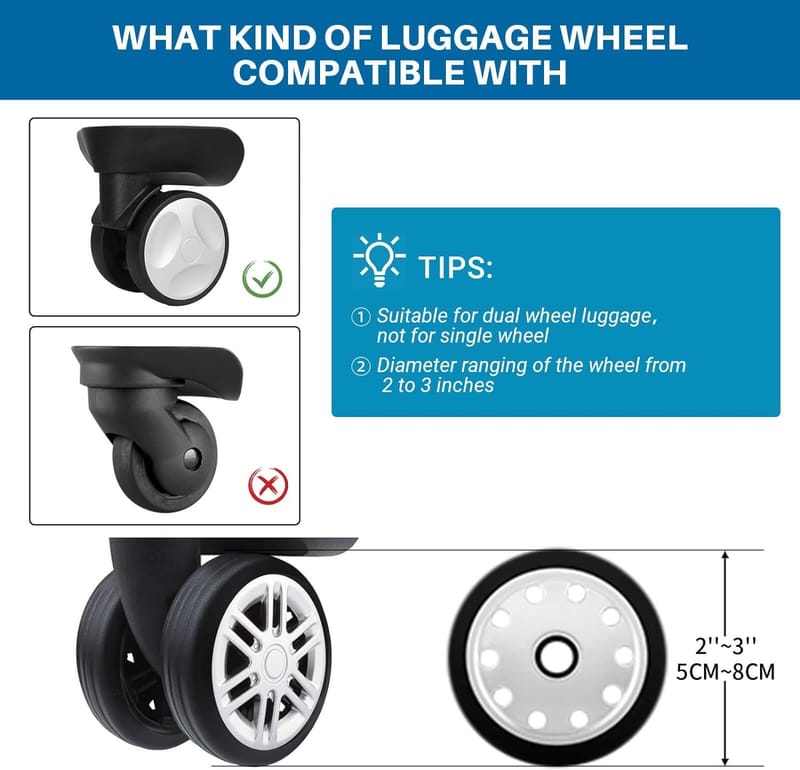 Luggage Wheel Protector x 8 | Carry-On Tyre Cover | Protect Your Wheels