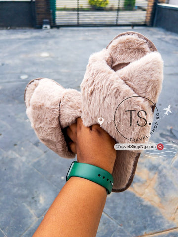 Plush Crossover Slides | Comfortable and Stylish Slip-On