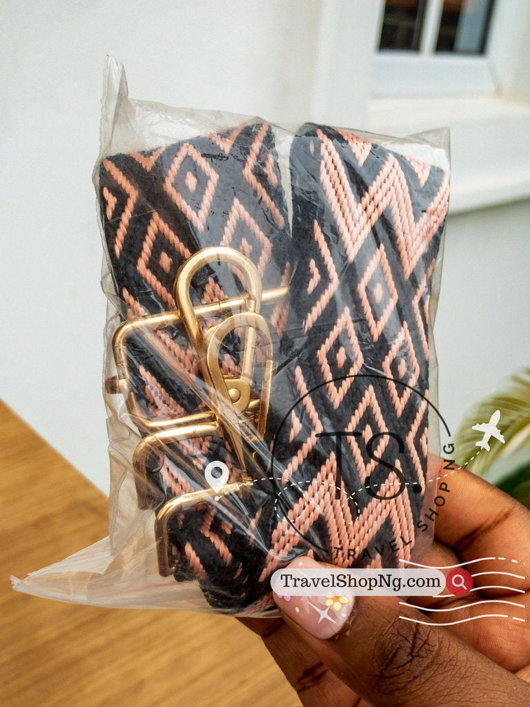 Bag Shoulder Straps | Gold Accented Replaceable Straps | Stylish & Functional for Travel Bags