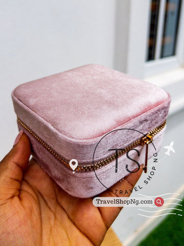 Travel Velvet Jewelry Box with Mirror | Compact and Stylish