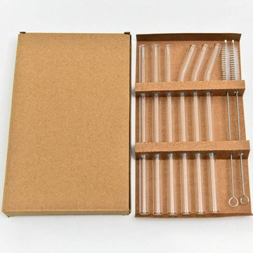 Reusable Glass Straw Set | Eco-Friendly, Heat-Resistant for Travel & Daily Use