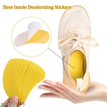 Lemon-Scented Shoe Deodorizer Patches - Pack of 10 for Fresh, Odor-Free Feet