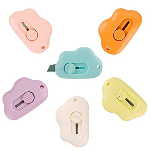 10mm Retractable Box Opener & Cutter with Cloud & Veggie Designs
