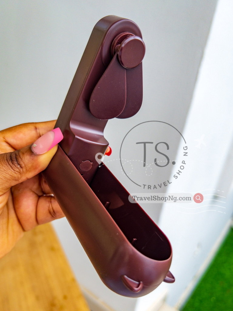 Rechargeable Folding Travel Fan with Built-In 1500mAh Power Bank