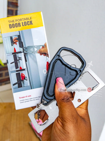 Portable Steel Door Lock for Travel and Home Security
