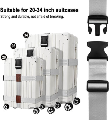 Luggage Belt with Combination Lock and Name Tag