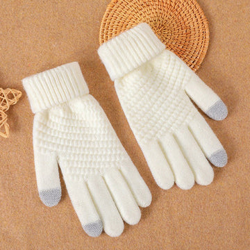 Knitted Wool Winter Gloves | Touchscreen & Thermal Options