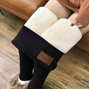 Lambskin-Lined Winter Leggings | Cozy & Stylish