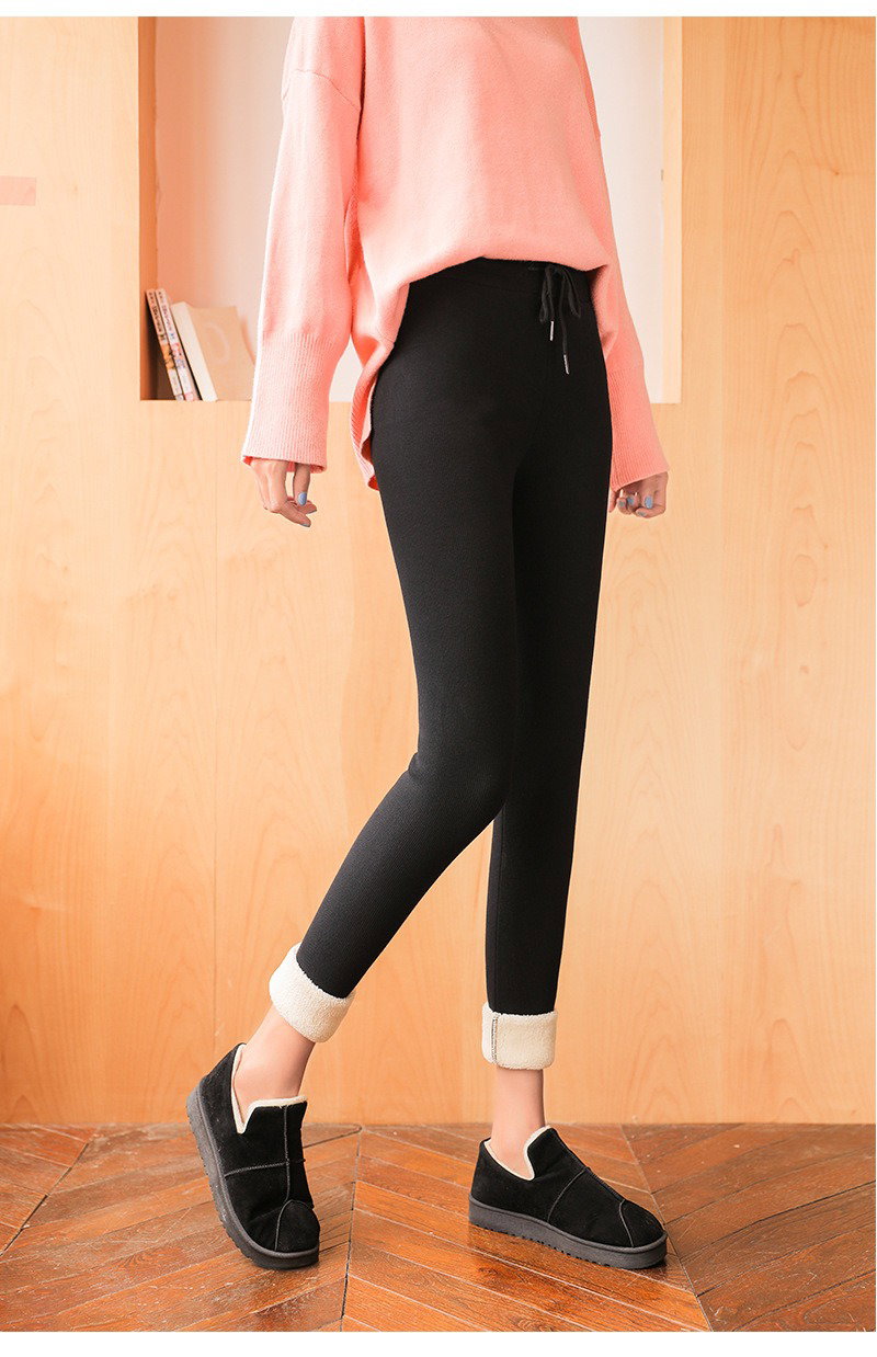 Lambskin-Lined Winter Leggings | Cozy & Stylish