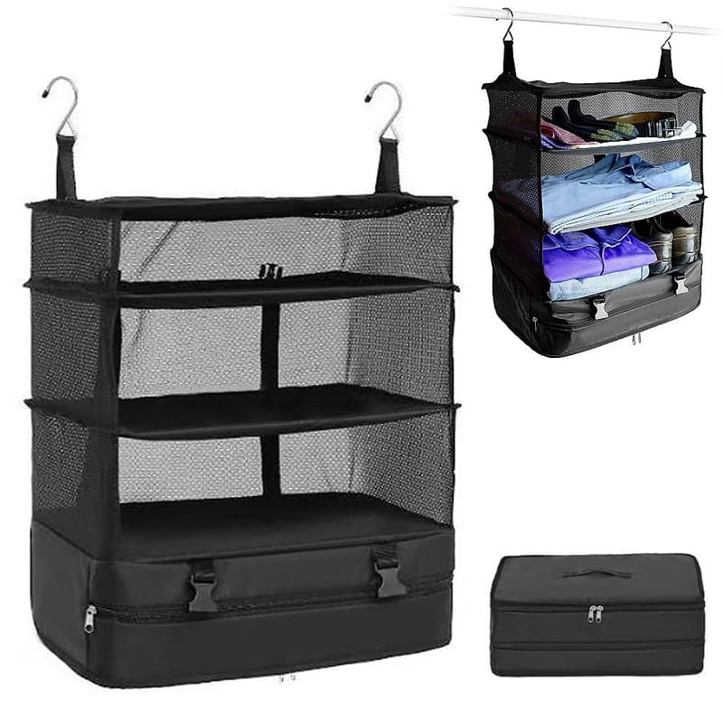 Portable Hanging Travel Shelves Bags - Hanging Packing Cubes & Organizer