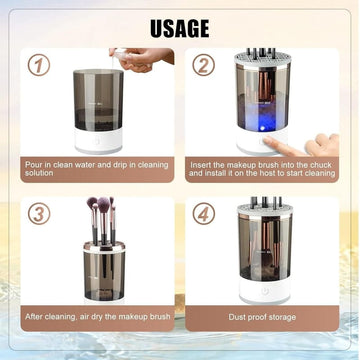 Makeup Brush Cleaning Machine - USB Rechargeable Cleaner
