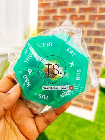7 Days Mini Round Clip Close Pill Organizer | Compact Design