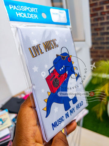 Dinosaur Themed Passport Covers | With & Without Elastic Bands