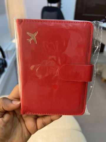 Leather Waterproof RFID Blocking Passport Holder with 2 Compartments