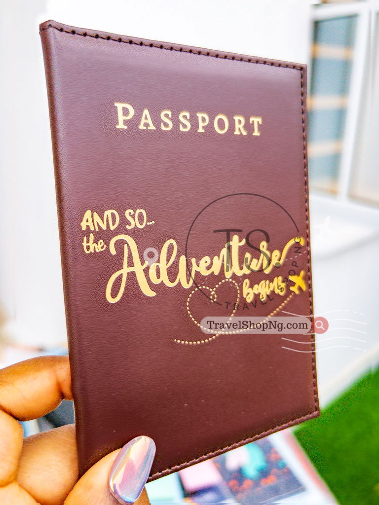 "And So The Adventure Begins" Passport Holder & Cover