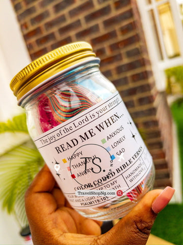Bible Verses Jar "Read Me When" | Inspirational Gift