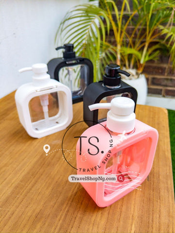 Minimalist Square Transparent Lotion & Soap Pump Bottle