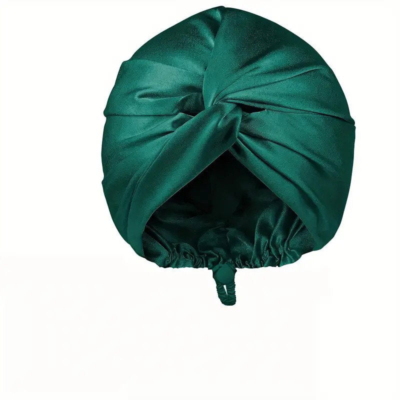Satin Sleeping Bonnet with Twist Front & Adjustment Buckle