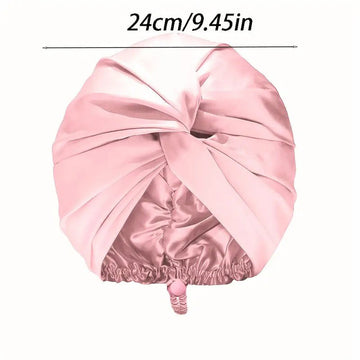 Satin Sleeping Bonnet with Twist Front & Adjustment Buckle