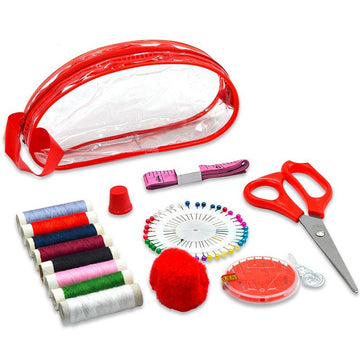 15-Piece Light PVC Sewing Kit for Travel