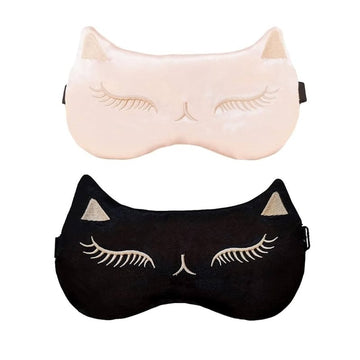 Kitten Style Satin Eye Masks | Comfortable Sleep Accessory