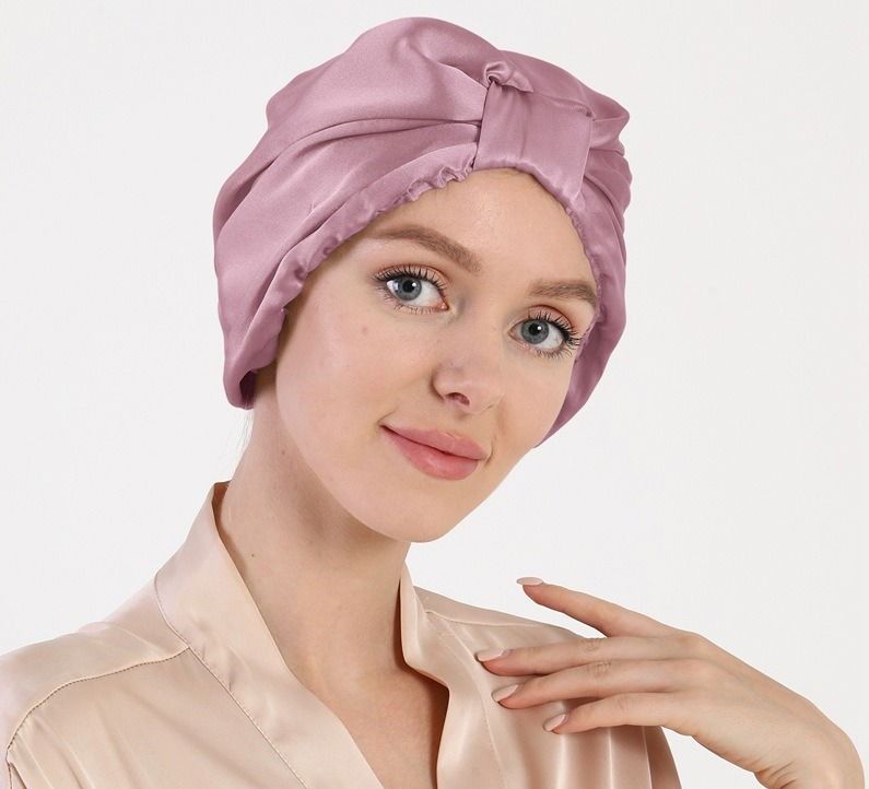 100% Mulberry Silk Bonnet | Luxurious Hair Wrap for Sleeping