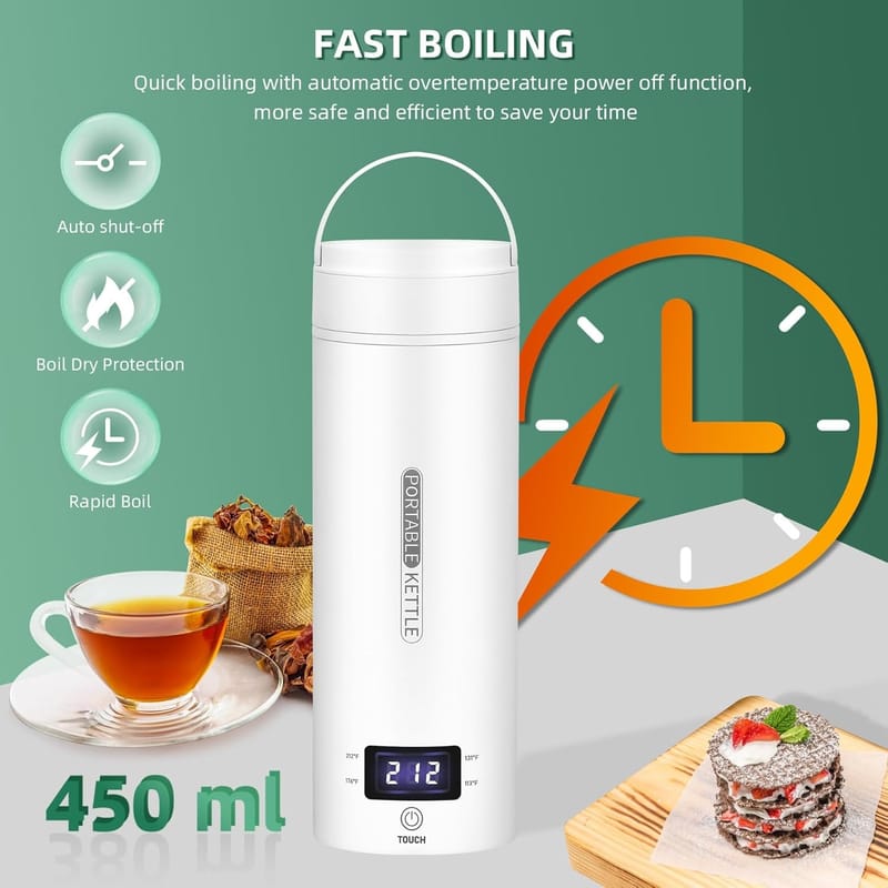 Portable Electric Kettle | Perfect for Travel & Office Use