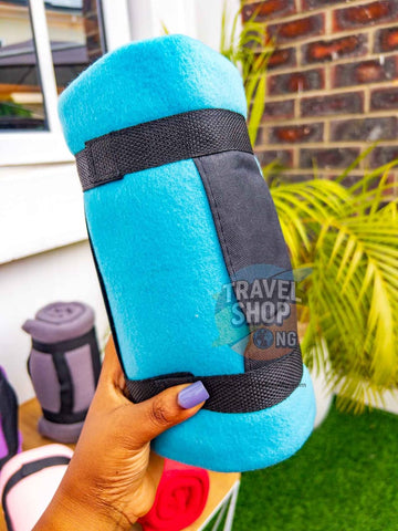 Fleece Blanket with Velcro Straps | Travel & Outdoor Use