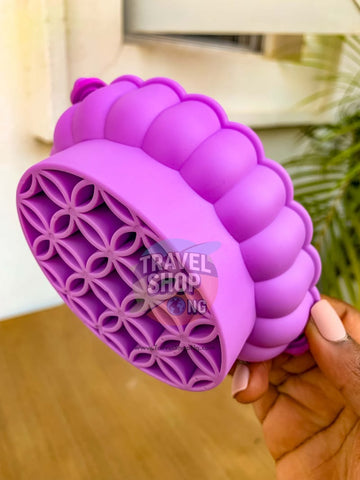 Silicone Makeup Brush Holder & Cleaning Mat | Purple
