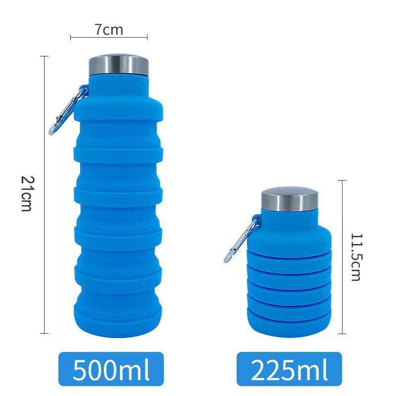 Silicone Collapsible Water Bottle | 500ml Full Size