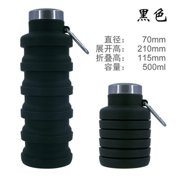 Silicone Collapsible Water Bottle | 500ml Full Size