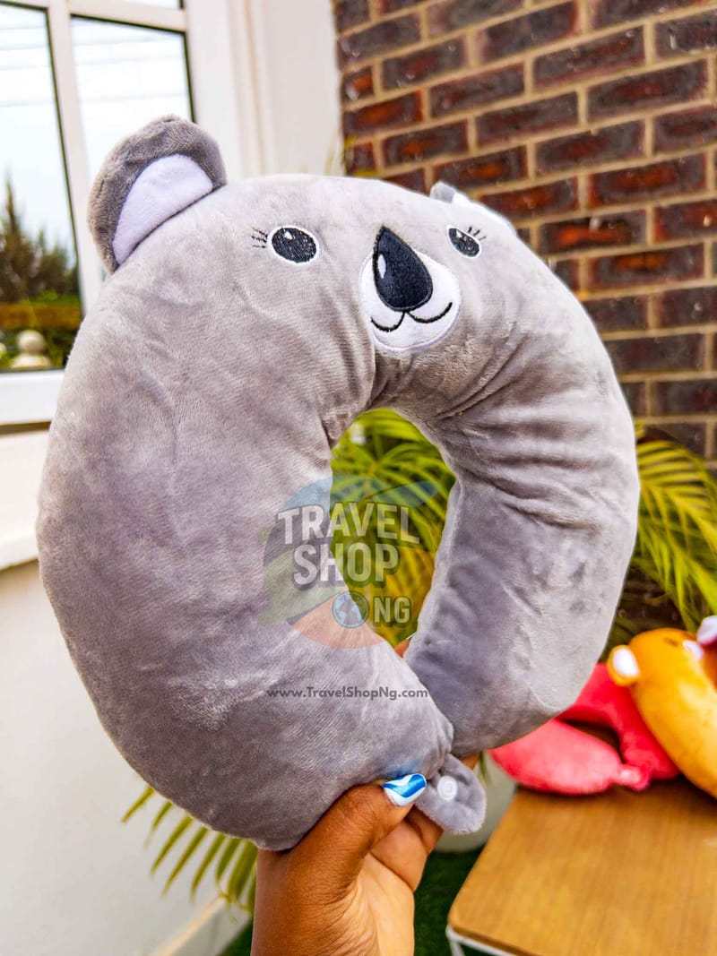 Kids Travel Neck Pillow | Bear, Pig, Carrot, Elephant & More