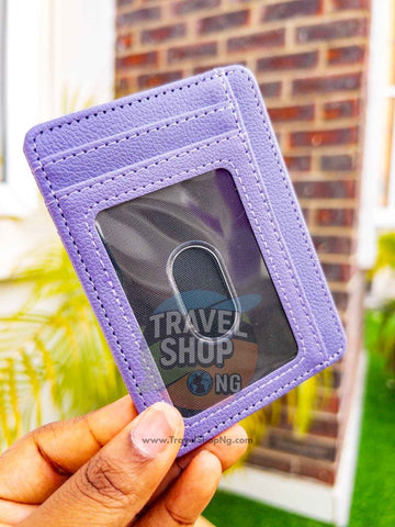 RFID Blocking PU Leather Card Holder Slim Design