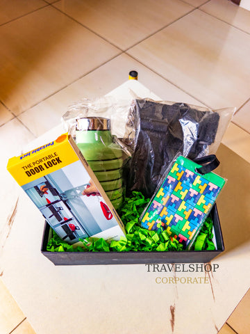 Secure & Hydrated Travel Gift Box | Bottle and Door Lock
