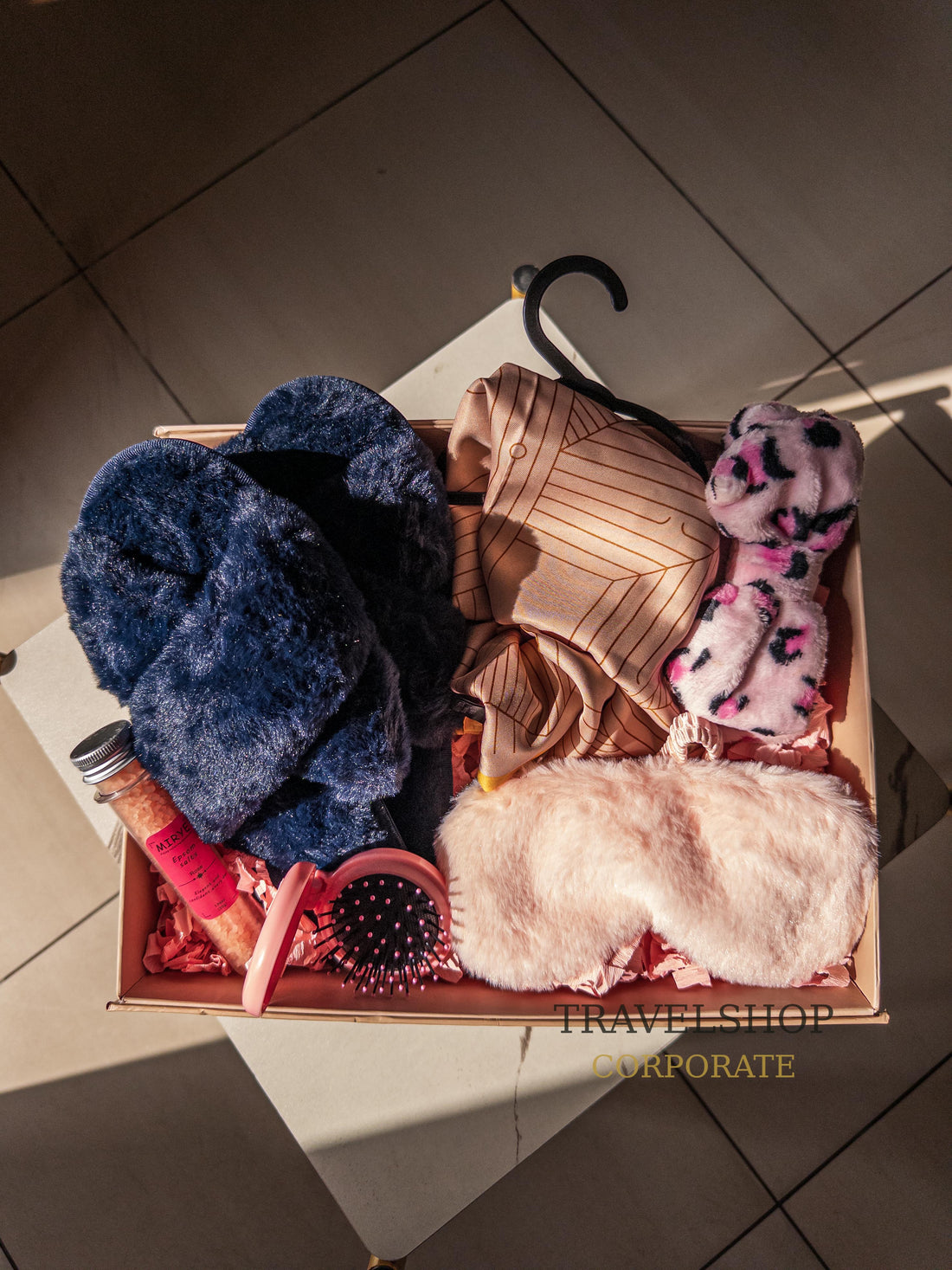 Slide Into Rest Gift Box | Fluffy Slides and Spa Set