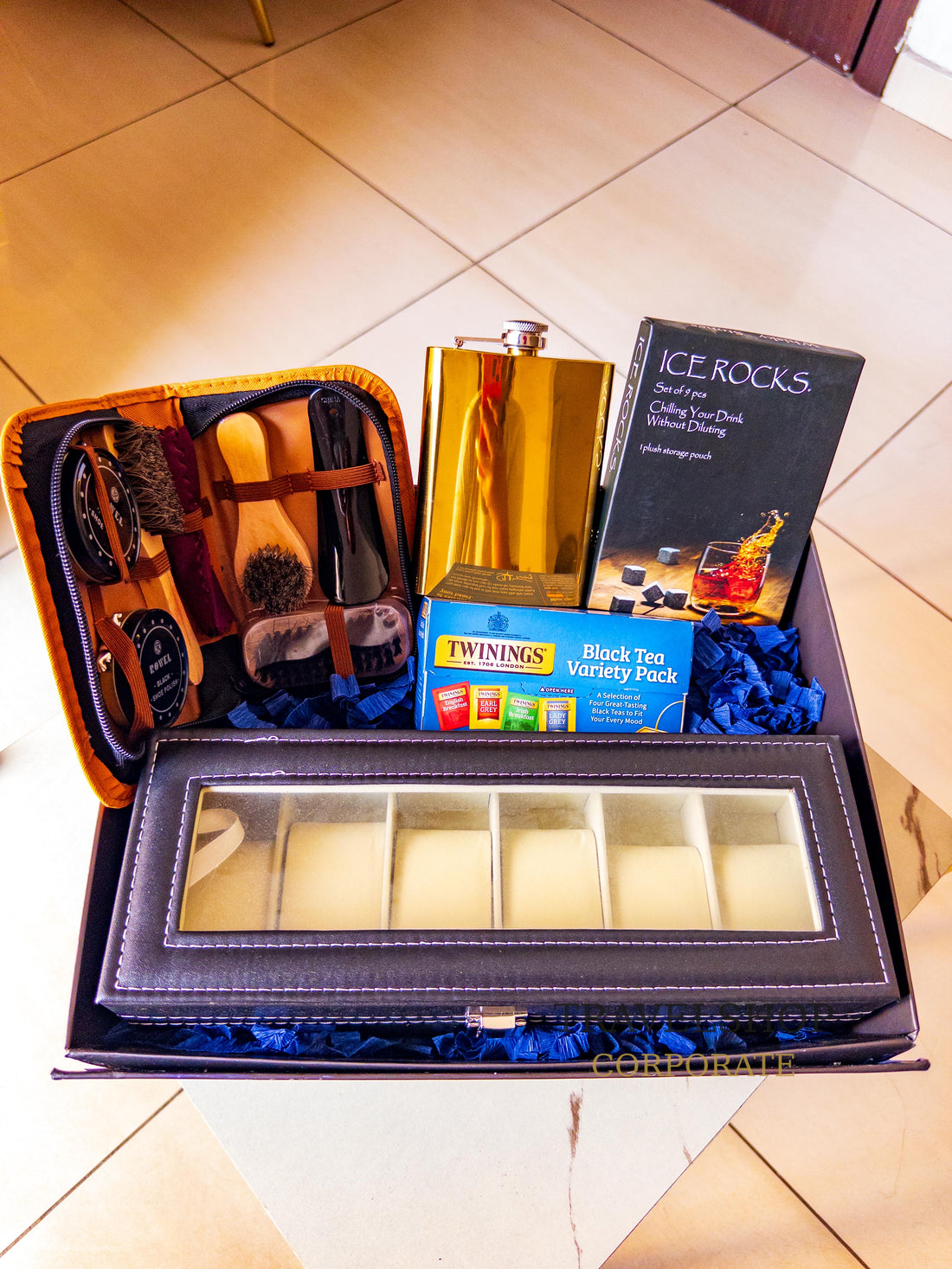 The Collector Gift Box for Him | Watch Box, Whisky Stones and Flask