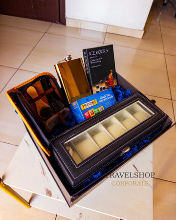 The Collector Gift Box for Him | Watch Box, Whisky Stones and Flask