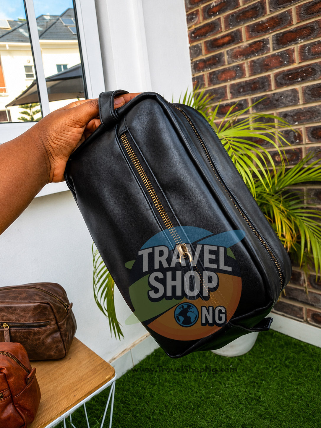 Men's PU Leather Toiletry Bag | Stylish & Durable Washbag
