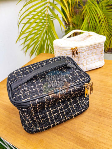Large Tweed Toiletry Bag