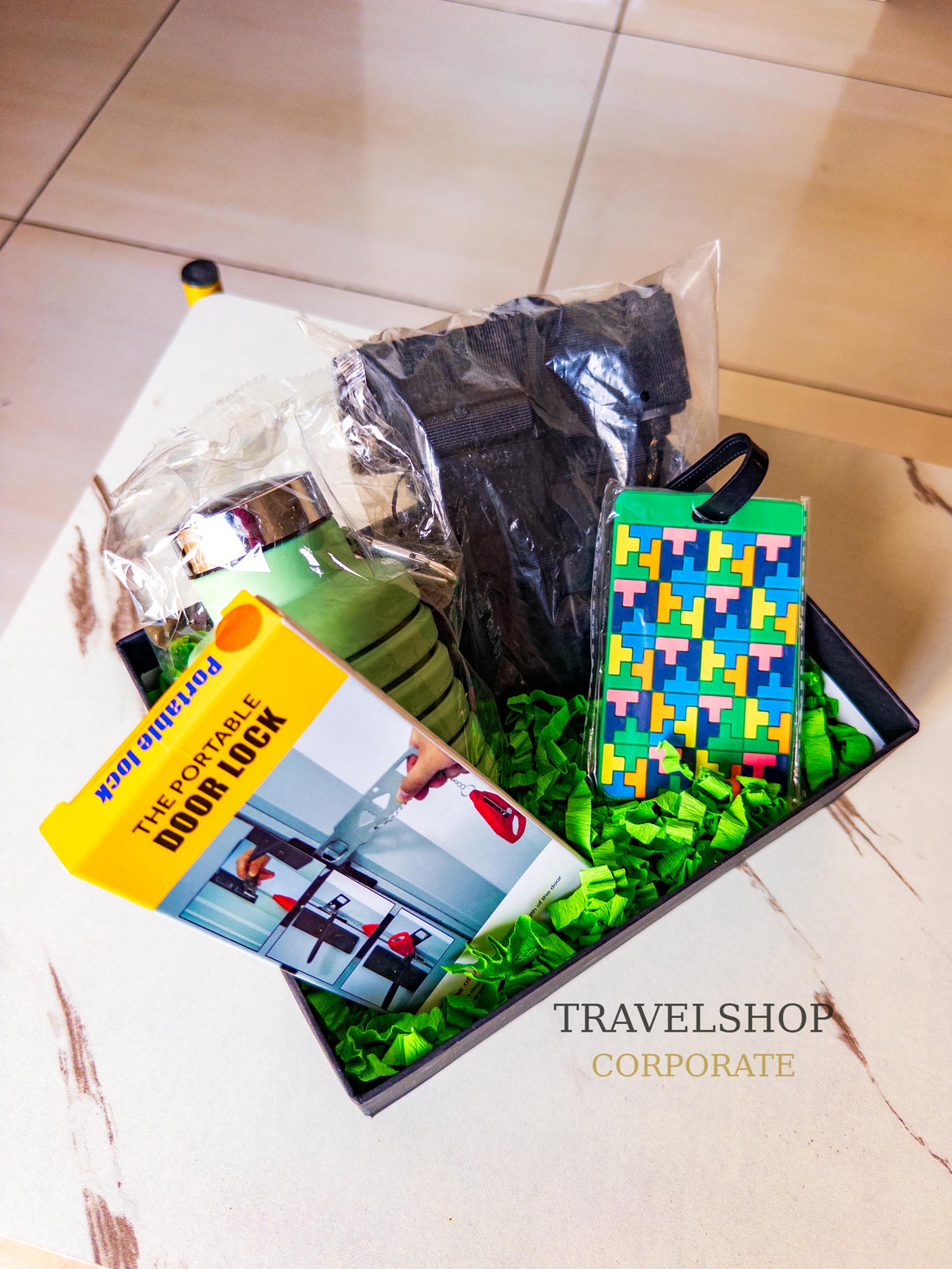 Secure & Hydrated Travel Gift Box | Bottle and Door Lock