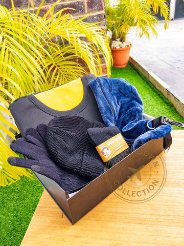 TOUCHDOWN COLLECTION | BOX 7 — THE LARGE HEAT KIT | Cold-Weather Travel Essentials Set | Stay warm. Travel prepared. Arrive comfortable.